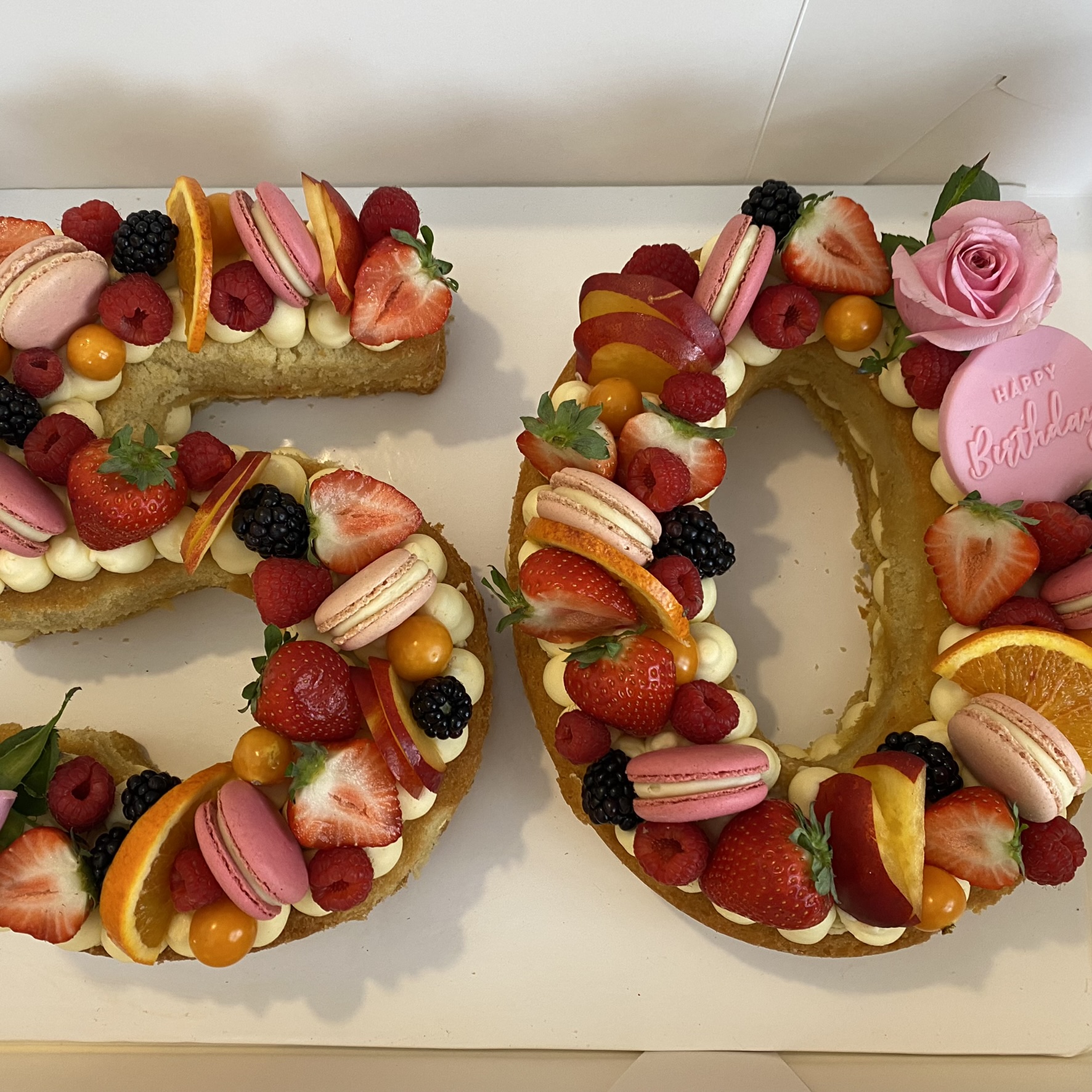 Numbered birthday cake by Blossom Bakery, Chelmsford